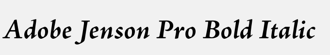 Adobe Jenson Pro Bold Italic