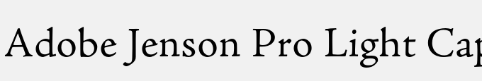 Adobe Jenson Pro Light Caption