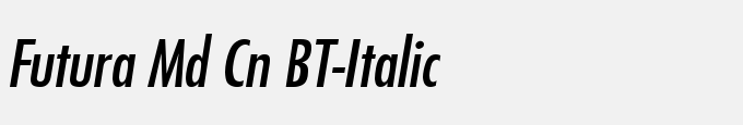 Futura Md Cn BT-Italic