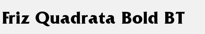Friz Quadrata Bold BT