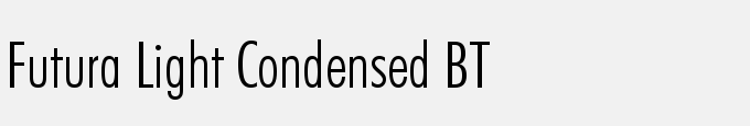 Futura Light Condensed BT