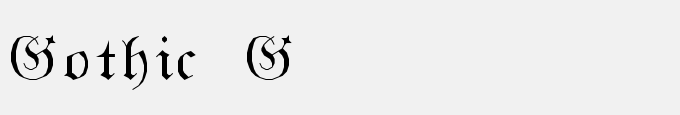 Gothic G