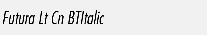 Futura Lt Cn BT-Italic
