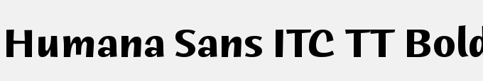 Humana Sans ITC TT Bold