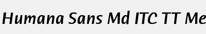 Humana Sans Md ITC TT Medium Ita