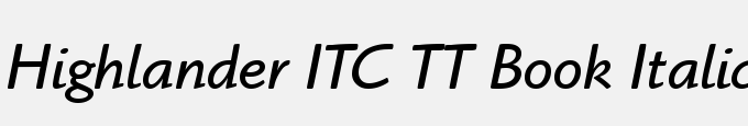 Highlander ITC TT Book Italic