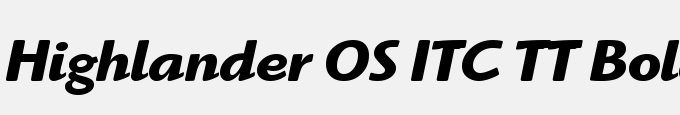 Highlander OS ITC TT Bold Italic