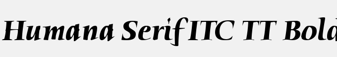 Humana Serif ITC TT Bold Italic