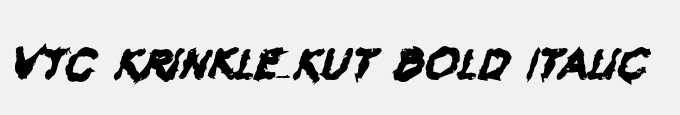 VTC Krinkle-Kut Bold Italic