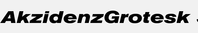 Akzidenz-Grotesk Std Bold Ext It