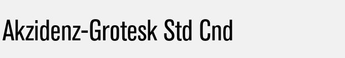Akzidenz-Grotesk Std Cnd