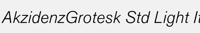Akzidenz-Grotesk Std Light It