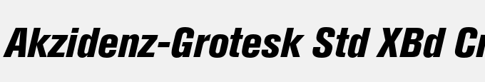 Akzidenz-Grotesk Std XBd Cnd It
