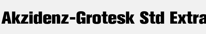 Akzidenz-Grotesk Std Extra Bold