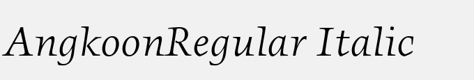 Angkoon-Regular Italic