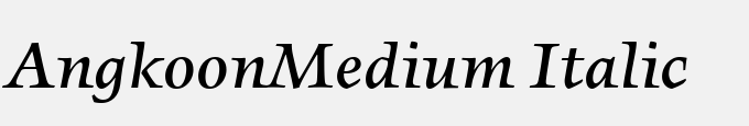Angkoon-Medium Italic