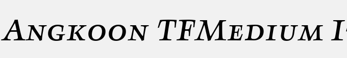 Angkoon TF-Medium Italic SC