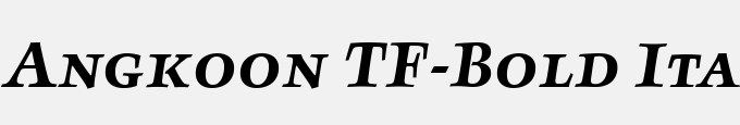 Angkoon TF-Bold Italic SC