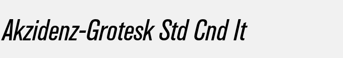 Akzidenz-Grotesk Std Cnd It