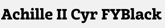 Achille II Cyr FYBlack Regular