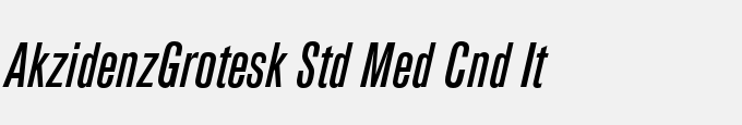 Akzidenz-Grotesk Std Med Cnd It