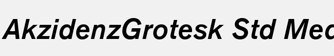 Akzidenz-Grotesk Std Med Ital