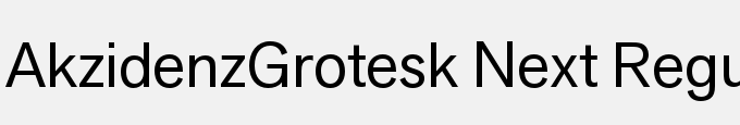 Akzidenz-Grotesk Next Regular