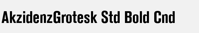Akzidenz-Grotesk Std Bold Cnd