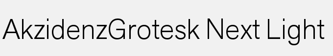 Akzidenz-Grotesk Next Light