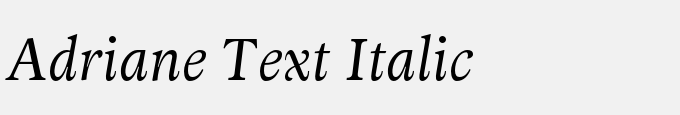 Adriane Text Italic