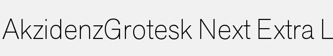 Akzidenz-Grotesk Next Extra Light