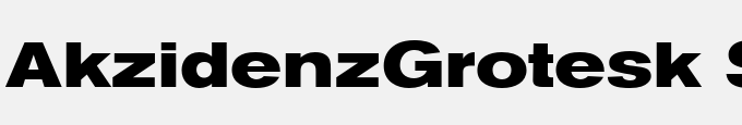 Akzidenz-Grotesk Std Bold Ext