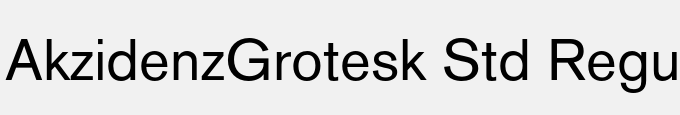 Akzidenz-Grotesk Std Regular
