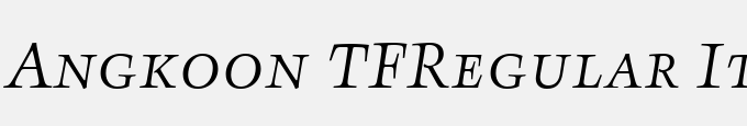 Angkoon TF-Regular Italic SC