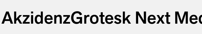 Akzidenz-Grotesk Next Medium