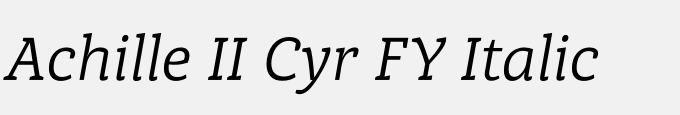 Achille II Cyr FY Italic
