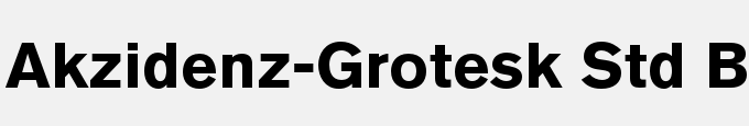 Akzidenz-Grotesk Std Bold