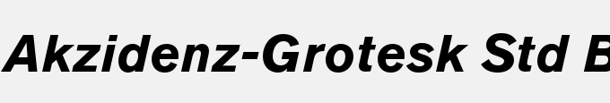 Akzidenz-Grotesk Std Bold It