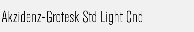 Akzidenz-Grotesk Std Light Cnd