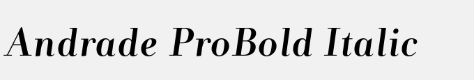 Andrade Pro-Bold Italic