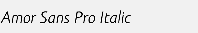 Amor Sans Pro Italic