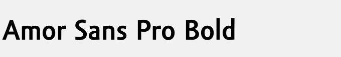 Amor Sans Pro Bold