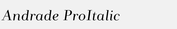 Andrade Pro-Italic