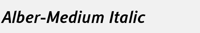 Alber-Medium Italic
