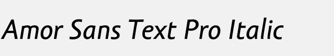 Amor Sans Text Pro Italic