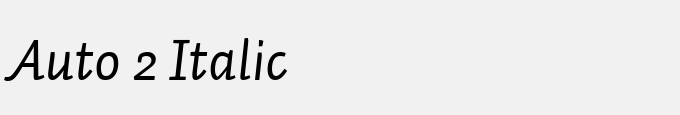 Auto 2 Italic