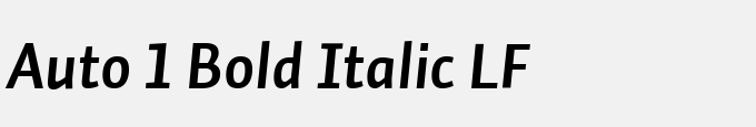 Auto 1 Bold Italic LF