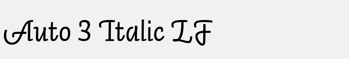 Auto 3 Italic LF