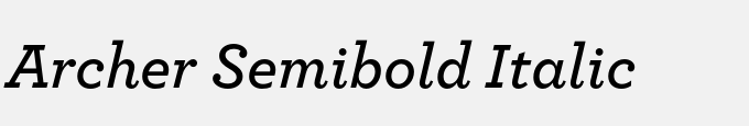 Archer Semibold Italic