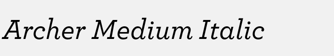 Archer Medium Italic